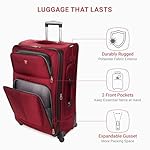 SwissGear Sion Softside Expandable Roller Luggage, Burgundy, 3-Piece Set (21/25/29) - Image 4