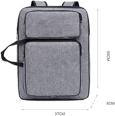 A3 Art Portfolio Case Folder Waterproof Canvas Artwork Storage Portable Drawing Board Backpack Artist Portfolio Carrying Tote Bag Large Drawing Painting Pads Case Artist Organizer for Women Men,Red - Image 4
