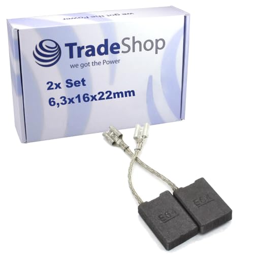 2 spazzole di carbone motore 6,3 x 16 x 22 mm, compatibili con Bosch GWS 22-230 H, GWS 22-230 LVI, GWS 23-230, GWS 24-180, GWS 24-230, GWS 24-180 JH