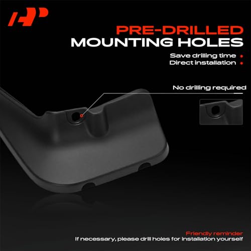 Image of A-Premium Mud Flaps Compatible with Nissan | for Nissan Kicks 2018-2024, No Drilling Required Mud Guards with Hardware Accessories, Set of 4 Front and Rear