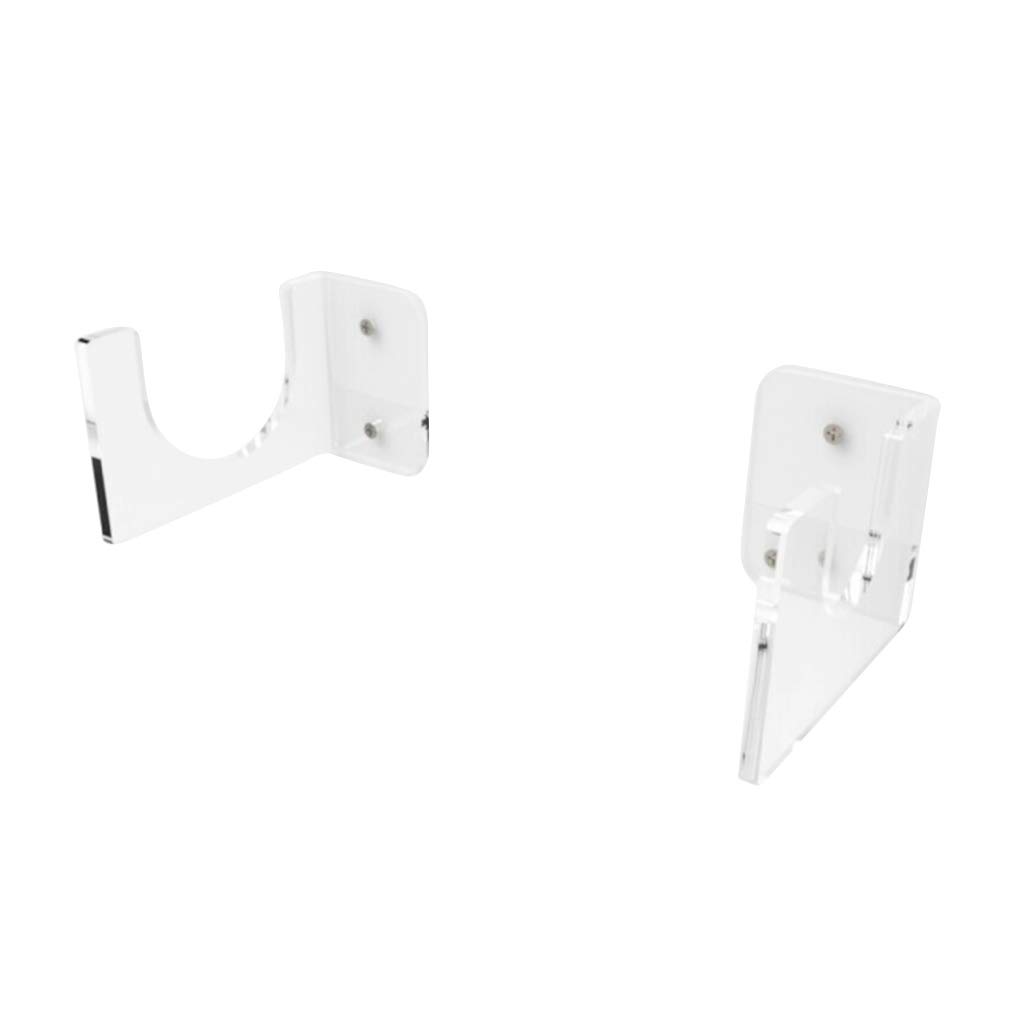 2 Pcs Acrylic Baseball Bat Wall Mounted Holder Softball Bats Display Rack Living Room Store Collection Bracke