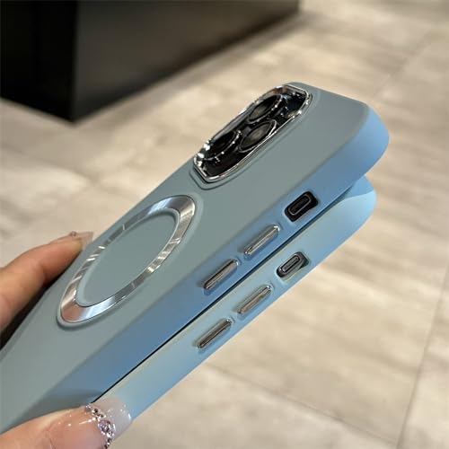Coque iPhone 12 bleu ENILSA idéale pour recharge sans fil