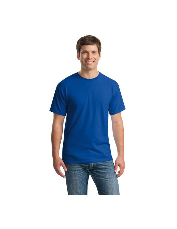Gildan Adult Short Sleeve T-Shirt - Heavyweight Cotton Tee In Royal Blue
