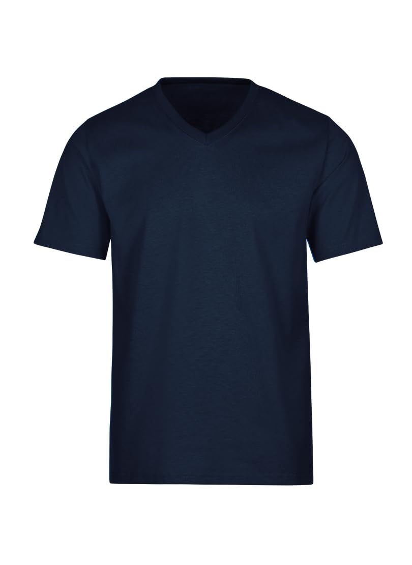 Trigema Men's T-Shirt Blue Blau (navy 046) Large