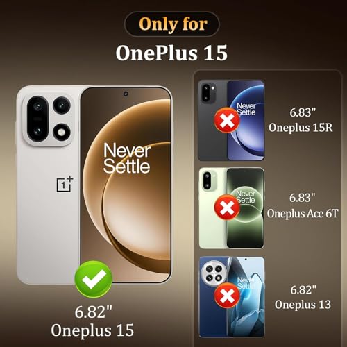 Image of 4youquality Camera Lens Protector for OnePlus 15 Blue Camera Lens Protector Ring | HD Clear Scratch Resistant Rear Camera Guard | Case Friendly