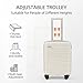 Cabin Suitcase 55x40x20cm – Lightweight Hard Shell Cabin Luggage with 4 Double Spinner Wheels, Telescopic Handle Small Cabin Size Carry On Suitcase (White, 55 X 40 X 20)