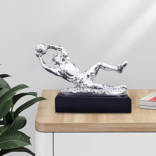 Fenteer Troféu de goleiro galvanizado resina ornamento troféu futebol suprimentos para féu troféu, p