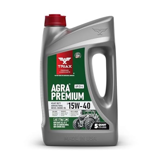 TRIAX Agra Premium 15W-40 - Super Heavy Duty Diesel Engine Oil for Agricultural and Off-Road Construction Applications - API Licensed CI-4 - Friction Modified with Moly and Boron (5 Quart)