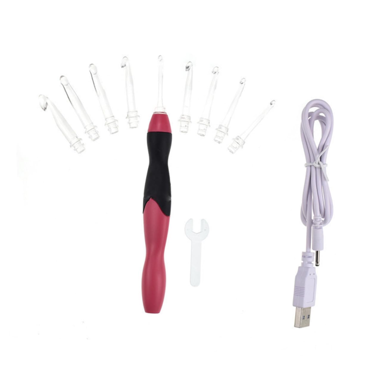 STOBOK 38pezzi Uncinetti Led Con Aghi Per Lavorare Maglia Strumenti Di Cucito e Accessori Per Lavori Manuali Include Scissors e Contatore Di Righe