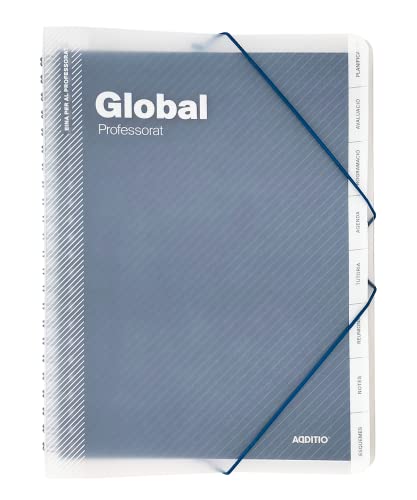 Additio P171 Carpeta Global Evaluación + Agenda + Tutoría + Reuniones Azul (Catalán)