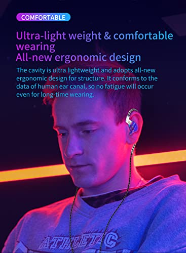 Image of keephifi KBEAR Storm in Ears for Musicians Singers Audiophile Headphone in Ear Monitor Headphone 10mm Strong Magnetic Dynamic Driver Earbuds (Purple, USB C with Mic)