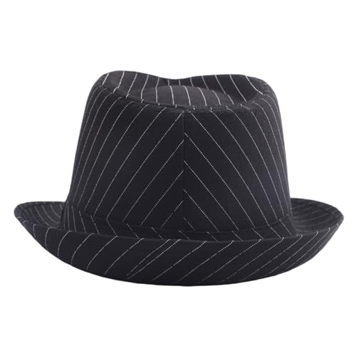 Sombrero Fedora Rayado Estilo Antiguo Unisex miniatura 7