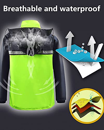 Rain Gear for Men Waterproof,Waterproof Rainwear,Motorcycle Rain Suit Waterproof Rain Jacket and Pants Set2