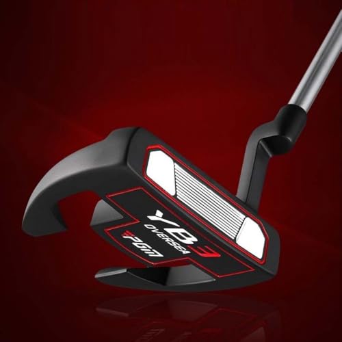 Ox Horn Style Mallet Putter, 3 Degree Loft Right Hand Golf Club z linią celującą, gumowy uchwyt ze stopu dla dorosłych Mężczyźni Kobiety Wysoka przebaczenie Praktyka