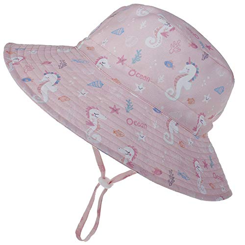 Maxnova Baby Sun Hat Toddler Summer Upf 50+ Baby Girl Bucket Hat Wide Brim Beach Hats For Baby Boys 6-12,12-24Months #TOP1