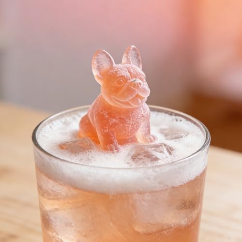 Molde de hielo 3D forma perro bulldog francés miniatura 6