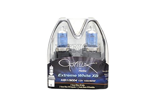 Hella H71070327 Optilux Xb Series Hb1 9004 Xenon White Halogen Bulbs, 12V, 100/80W, 2 Pack #TOP6