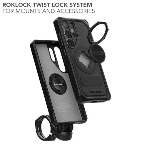 Image of ROKFORM Rugged Protective Case Compatible with Galaxy S25 Ultra, Magnetic Cover with Twist Lock, Drop-Tested Armor (Black) | Magnetic Cover, with Twist Lock, Drop Tested Armor