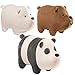 We Bare Bears Magnetic impilabile - set di giocattoli di peluche Multicolore