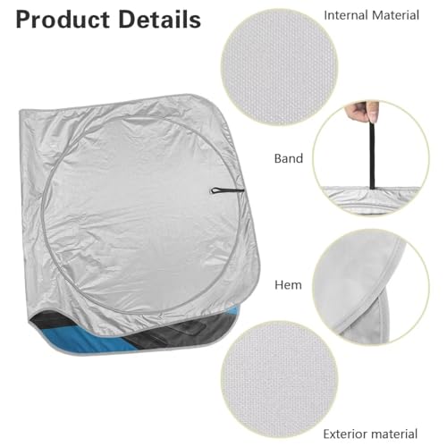 Image of Funny Turtle Car Front Windshield Sun Shade Foldable Car Windshield Sun Shade UV Rays and Keeps Vehicle Cool Easy to Install for Most Sedan Truck SUV