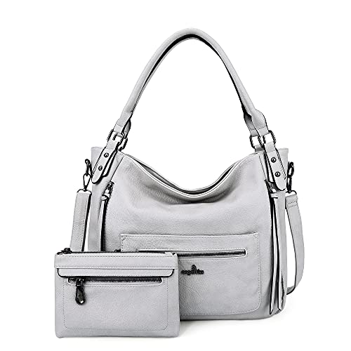 Angelkiss hobo shoulder bags for women large faux leather crossbo…