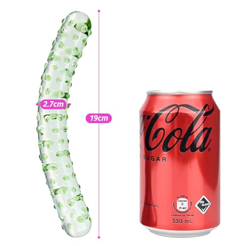 Miniatura 3 de Sxovo Plug Anal Vidrio 19 Cm Consolador Doble Curvado Con Protuberancias Granulares Butt Plug Dildo Anal Para Estimulación Punto G Vaginal Y Masaje Prostata Juguetes Eróticos Para Pareja Sexuales
