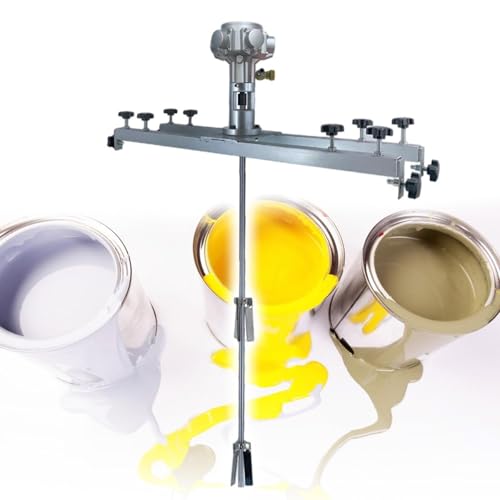 Mixer Paint Agitator Stainless Steel，Pneumatic Agitator Stirring Industrial Shaker Clamp Barrel Mixer Air Agitator Paint Mix Tool，Pneumatic Agitator for Tank Mixing - 1000L Capacity, Vertica