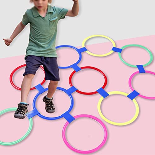Speed Agility Training 10 Rings Set Size 28cm 38cm Fitness Equipment Sport Workout Home Gym with Carrying Bag (Size : 28cm)