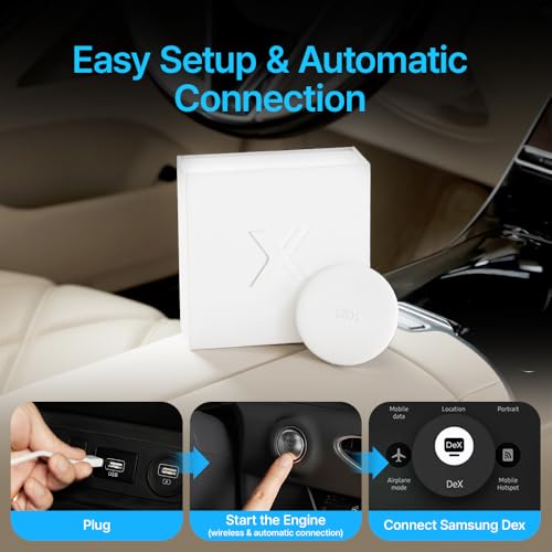 Image of AutoPro X Android Auto Wireless Adapter Samsung DeX Box - Wireless Android Auto Adapter YouTube, ESPN, Netflix in Car Streaming Device - Use Every Google Play Store App from Your Galaxy Phone