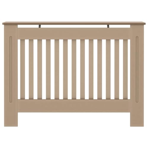 vidaXL Heizk&ouml;rperverkleidung mit vertikalen Latten Heizk&ouml;rperabdeckung Heizungsverkleidung Heizung Heizk&ouml;rper Abdeckung 112x19x81,5cm MDF