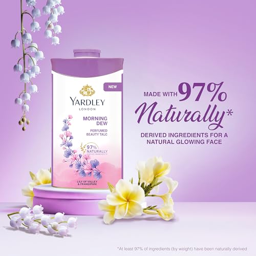 Image of Yardley London Morning Dew Perfumed Beauty Talc | For Fragrant Glow |100g