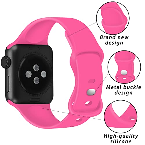 TopPerfekt Silicone Strap Compatible with Apple Watch Strap 38mm 40mm 41mm, Series 11/10 42mm - Image 2