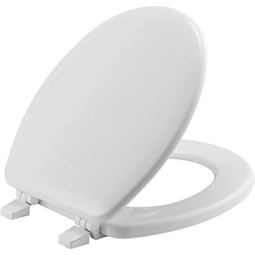 Bemis BB540 000 Baby/Toddler Toilet Seat fits American Standard and Eljer Baby Bowl Toilets, Durable Enameled Wood, White