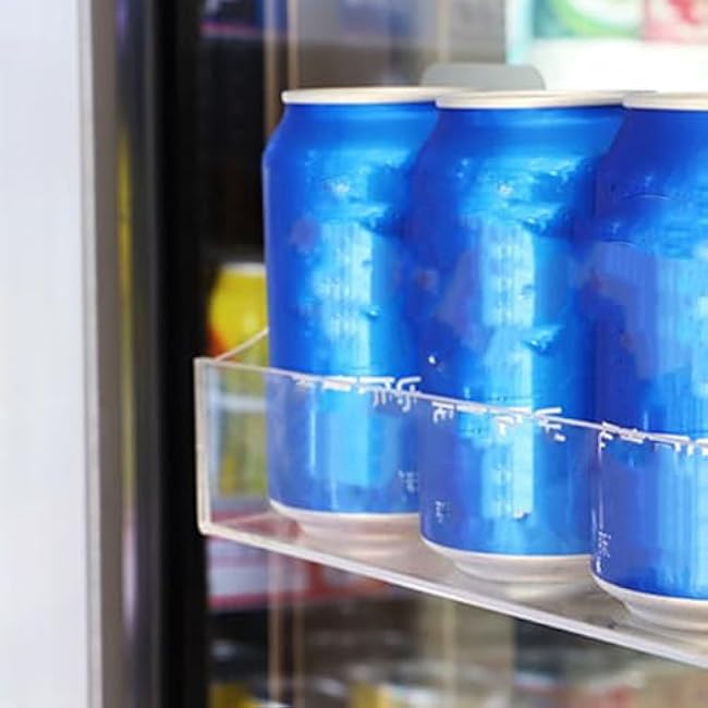 Refrigerator Organizer Bins Wall Mounted Soda Can Organizer Beverage Storage Rack Holder Multipurpose Food Organizer for Home Kitchen Convenience Store Acrylic 300g