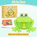 Light Up Baby Bath Bubble Toys,Tub Big Frog Automatic Bubble Maker Blower with 24 Music Baby Fun Shower Toys , for Boys, Girls