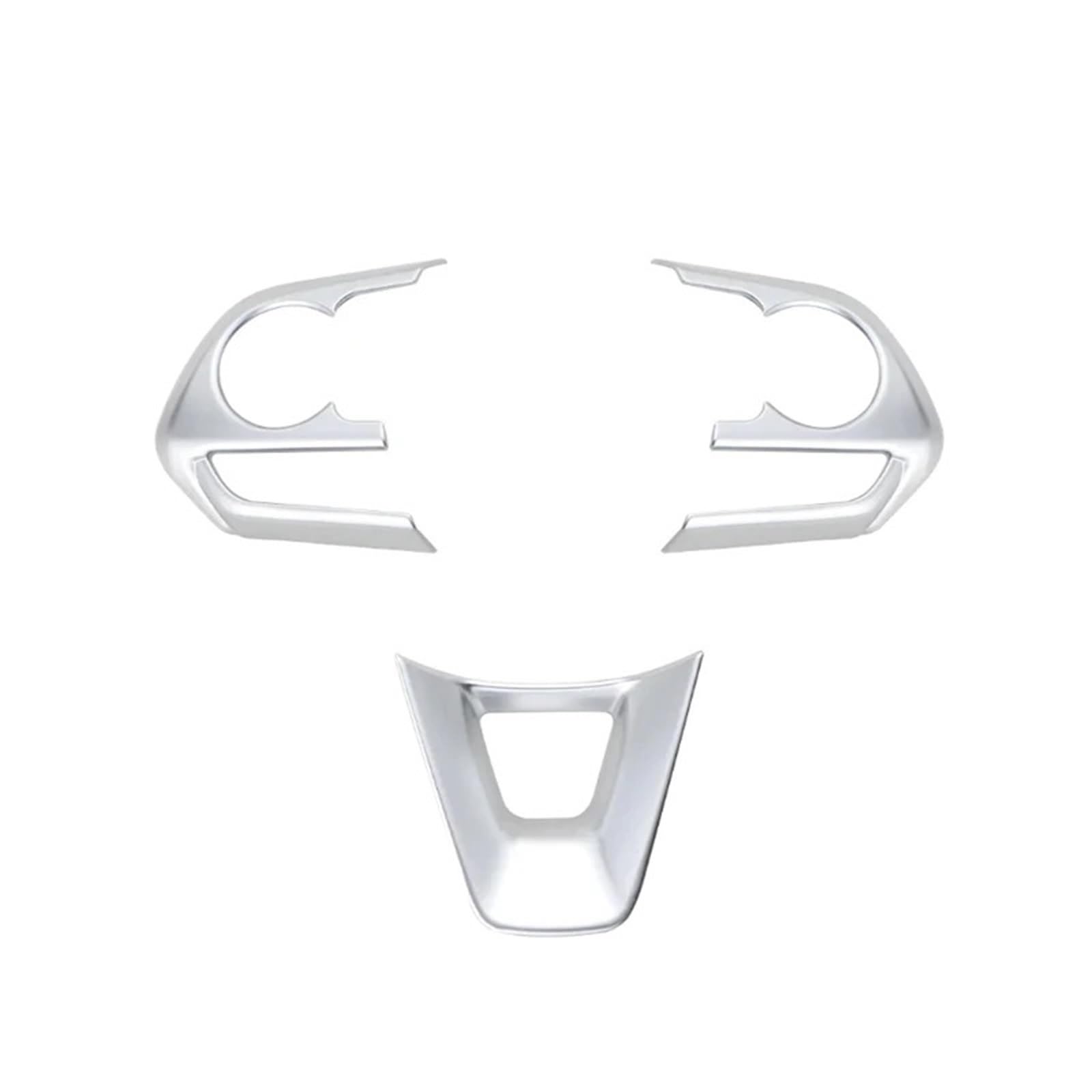 Stickers Inner Car Steering Wheel Panel Decoration Cover Sticker for Toyota for Avalon for Corolla for Cross for RAV4 2019-2024 Interior Trim(Matte Silver)