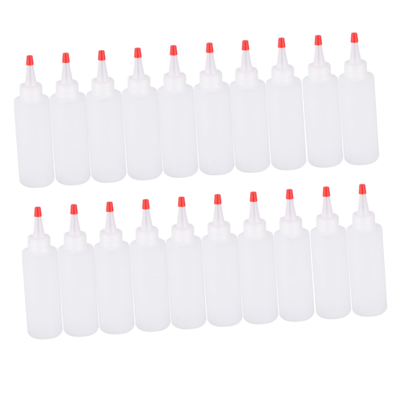 WOFASHPURET 20pcs Plastic Squeeze Bottles with Lids for Condiments Ketchup Mustard and Olive Oil Easy Pour Dispenser for Sauces and Craft Paints for Controlled Dispensing