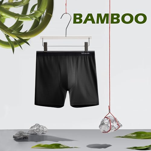 BRISIRA Big and Tall Boxer Briefs for Men Bamboo Viscose 4XL-7XL Moisture Wicking Breathable No Ride Up Underwear with Fly2