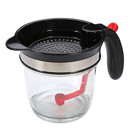 4 Cups Gravy Separator and Fat Separator (32 Ounce) Makes Healthier Gravy, Soup