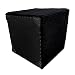 Extrasen Hocker Wohnzimmer Sitzhocker - Quadratisch 40 x 40 cm - Sofahocker - Dünner Cord Schwarz