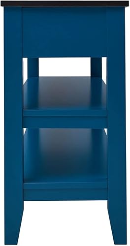 Miniatura 76 de Mesa consola contemporánea con parte superior de madera de hormigón de inspiración industrial, armario de almacenamiento de acento para sala de Gris