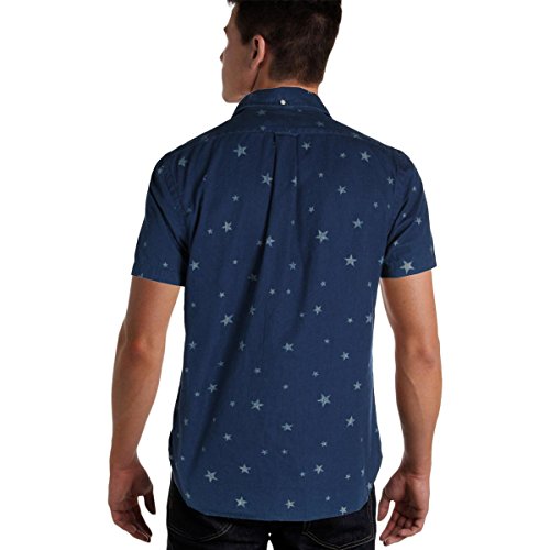 Ralph Lauren Mens Americana Woven Printed Casual Shirt Navy L #TOP30