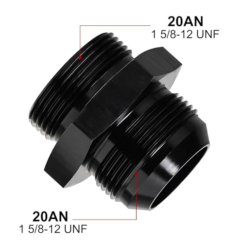 Image of EVIL ENERGY 20AN Flare to 20AN ORB Male Fuel Rail Adapter Fitting Black