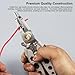 7 Inch Multi-Function Wire Stripper Professional 22-10 AWG Wire Stripping Tool Portable Cable Cutter Crimping Pliers with Wrench Function Self-Locking Button