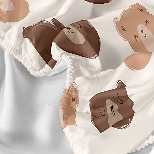 Cvhouse Kawaii Bed Sheets Sets Twin Size,Cartoon Cute Bear Bedding Sets For Girls Kids Teens,Cute Bear Fitted Sheet Sets,1 Flat Sheet & 1 Fitted Sheet With 2 Pillow Cases - 4 Pieces #TOP3