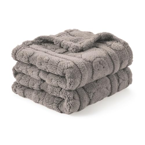 Image of CREVENT 30 inchX40 inch Cozy Soft Warm Sherpa Baby Blanket for Girls Boys, Newborn Essentials for Infant, Baby Shower Receiving Gift - Tan Bear 75X100cm