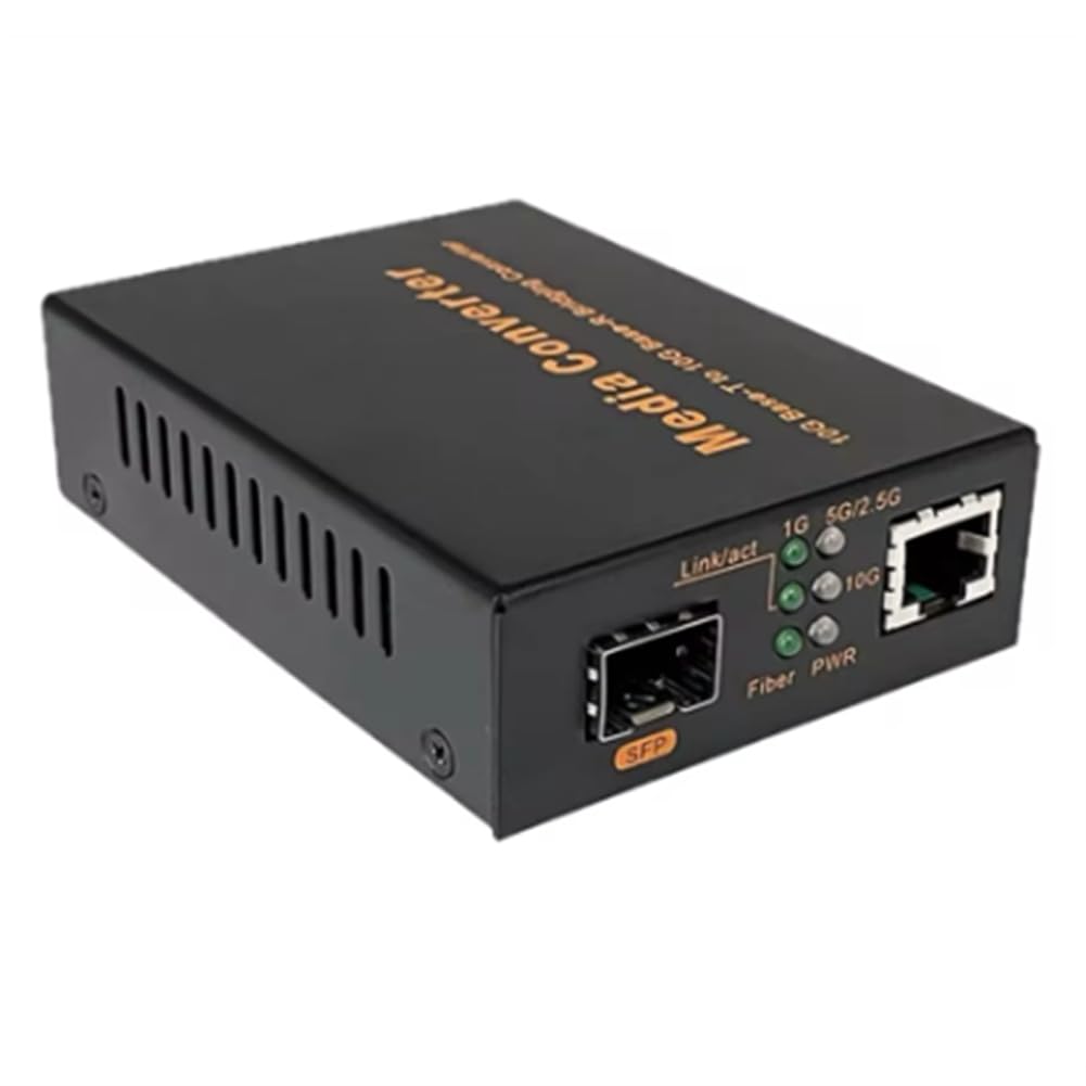Convertisseur de Média Fibre Optique 1,25G/10G Émetteur-Récepteur à Fente SFP Ethernet Conversor à Fibre Emplacement SFP+ Prise UE