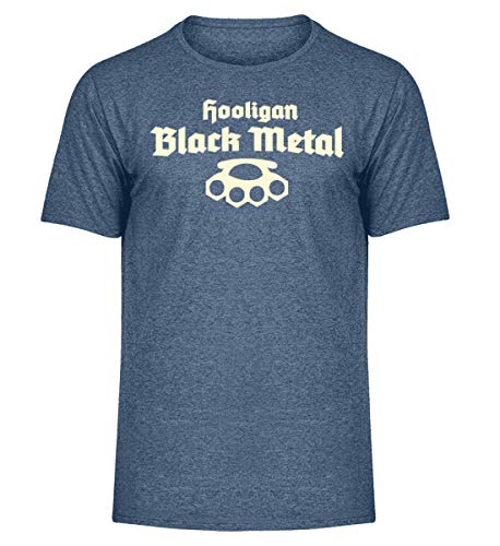 T-shirt mélangé pour homme pour éviter la transpiration bleu marine chiné taille L