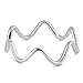 Eternity Wave Stackable Beautiful Ring New .925 Sterling Silver Band Size 9