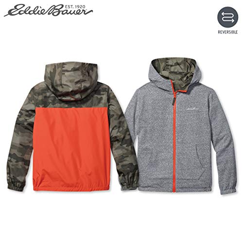 Eddie Bauer Kids Rain Jacket - 2 Pack Reversible Girls and Boys Windbreaker Jacket with Hood - Waterproof Raincoat for Kids3